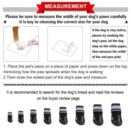 QUMY Dog Shoes for LARGE Dog Boots & Paw Protectors Size 6 52-65lbs