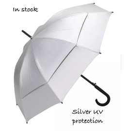 Windbrella Silver Fashion 48" Windbrella UV 50 blocker.  Sombrillas que protejen del sol.
