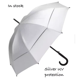 Windbrella Silver Fashion 48" Windbrella UV 50 blocker.  Sombrillas que protejen del sol.