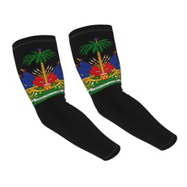 SZBKRHN Cute Haiti Flag Arm Sleeve Cooling Sleeves Sports Sun Protection Cooling Arm Sleeves for Men Women