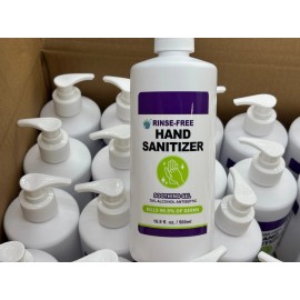 Unbranded Case Of 24 Hand Sanitizer Rinse Free Soothing Gel 16.9 FL oz Bottles 70% Alcohol