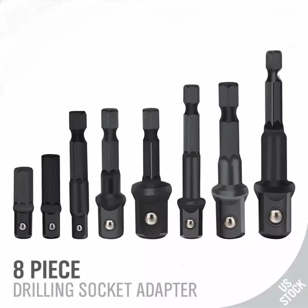 Unbranded 8Pcs Socket Adapter Impact Hex Shank Drill Bits Power