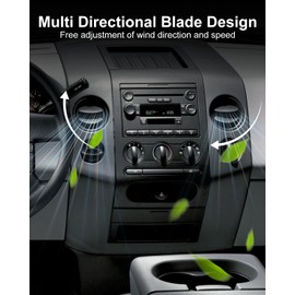 4 PCS Front Dashboard Air Conditioning AC Heater Vent Compatible with Ford F150 2004 2005 2006 2007 2008, Replaces 8L3Z-19893-BA 8L3Z19893BA Black