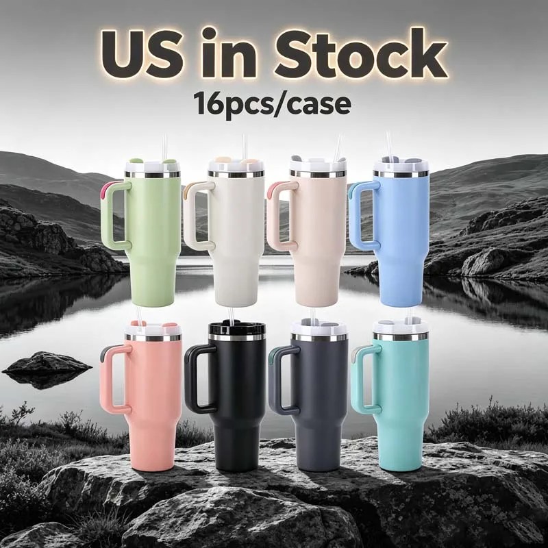 Us H20 40 OZ Powder Coated Travel Mug Car Cup
