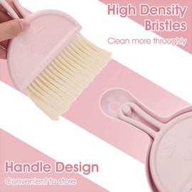cobee Mini Dustpan and Dustpan Cleaning Set, Portable Table Brush Set, Dining Table, Crumb Sweeper, Cleaning Tools with Soft Bristles, Sweeper and Dustpan for Office