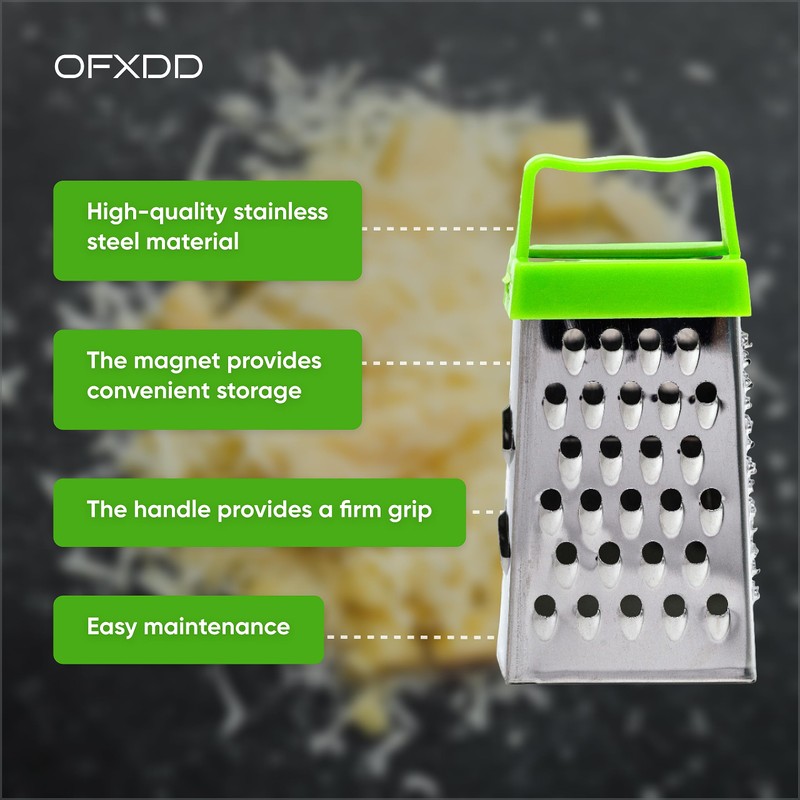 Mini Grater 2 Pcs - Small Grater for Cheese, Garlic,