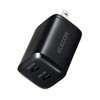 Elecom EC-AC9335BK 35W Type-C 2 Port USB PD Charger Swing