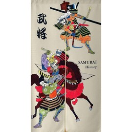 Vtrbwze Noren Japanese Doorway Curtain Japanese Knigh SyogunTtapestry Decorations Room Divider Curtain Privacy Anime Warrior Curtains (Samurai, 33.5"x 67") NR1285