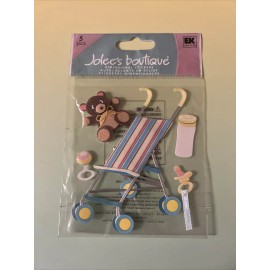 Jolee's Boutique Jolee’s Boutique UMBRELLA STROLLER 5pcs Dimensional Scrapbooking Stickers RARE