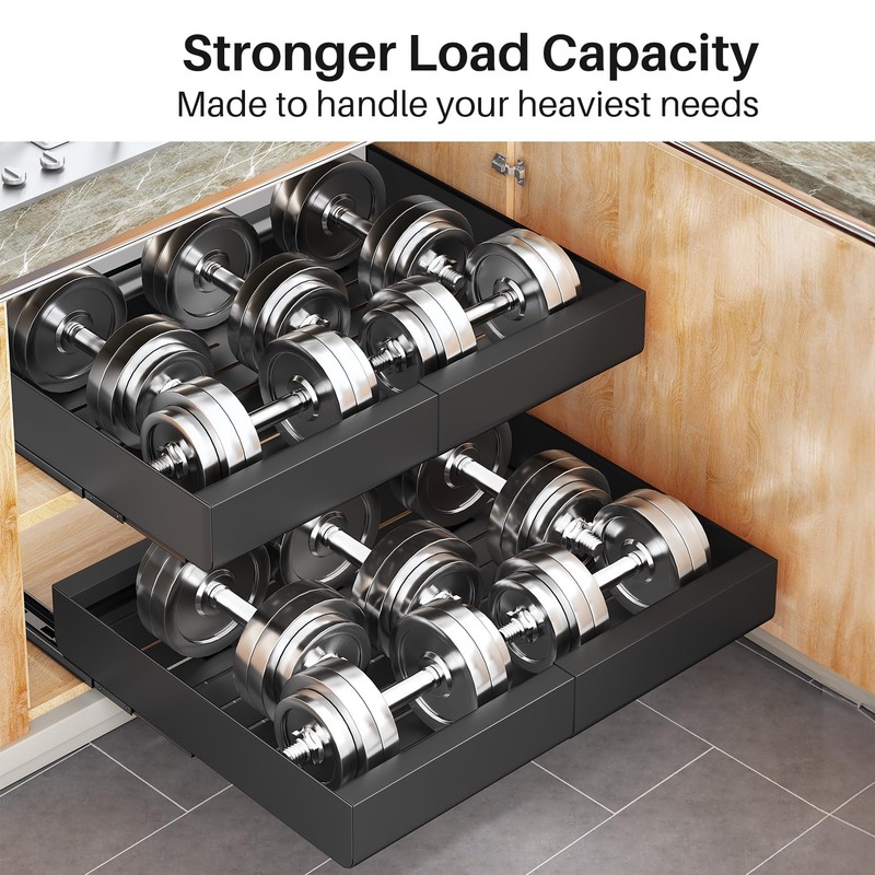 Pull out Cabinet Organizer, Expandable(12"-20") Heavy Duty Slide out Drawer