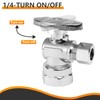 5-PCs HeSun Angle Stop Valve, 1/2" FIP X 3/8" OD