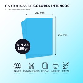 A4 Colour Card - Intense Colours - 180g Colour Sheets for Crafts, Printing Your Documents and Creative Designs - A4 Colour Sheets m-office (25 Sheets, Golden Yellow)