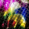 LushFabric Mermaid Scale Print Fabric Fish Tale Scales Foil -