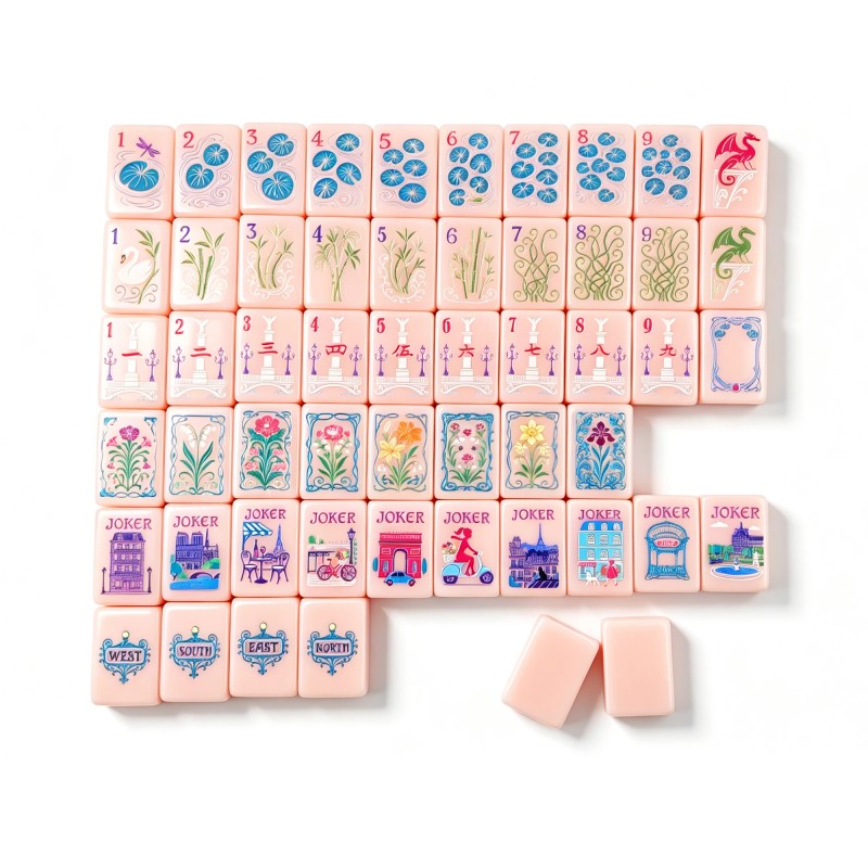,Custom 4-Layer American Mahjong Tiles,Acrylic Mahjong,American Mahjong Set with 160
