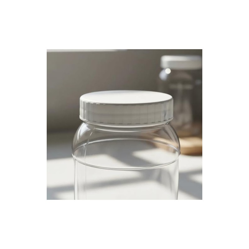 Envase Bote Tarro Contenedor pet plástico 500ml con tapa plana