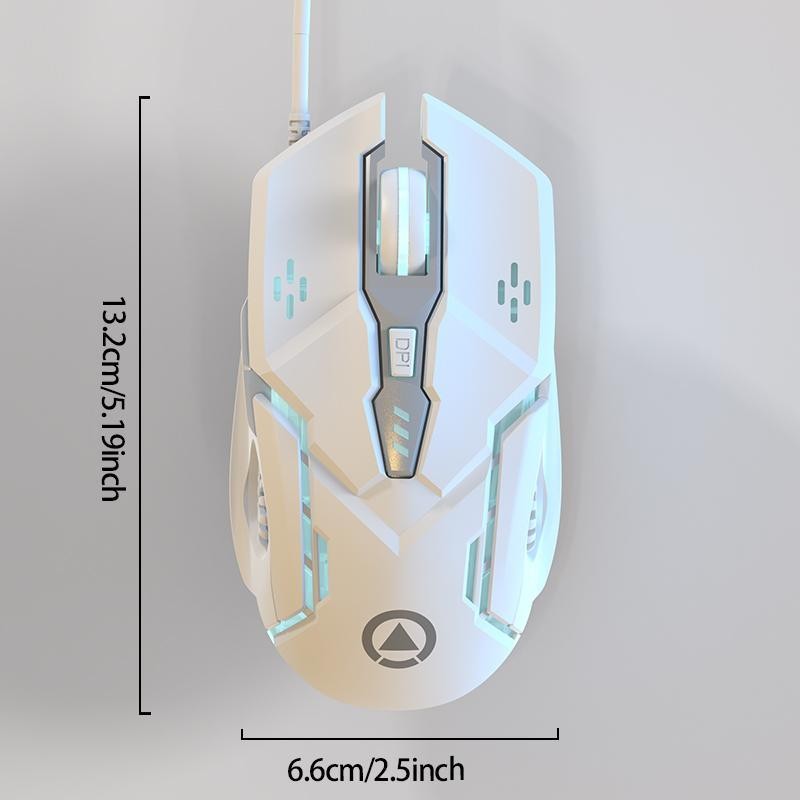 银雕 Wired Gaming Mouse, USB Wired Mouse with Colorful Light,
