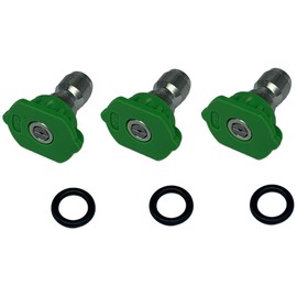 PHUOC LOC THO for 3PK Pressure Washer 1/4 QC Nozzle Tips, 25°, Green, 10 GPM
