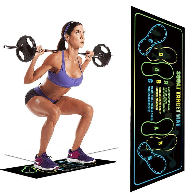 AIMALL Diatom Mud Squat Mat Non-Slip Fitness Exercise Pad for