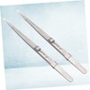 Healeved 2pcs Professional Steel Tweezers Jewelry and Repair Pointed Precision