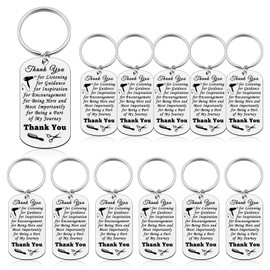 Vadaka 12 Pcs Hairdresser Keychain for Men Thank You Gifts Hair Stylist Appreciation Gifts Jewelry Cosmetologist Graduation Gift Hairstylist Retirement Gift Hairdresser Gift Jewelry Cosmetology Gift