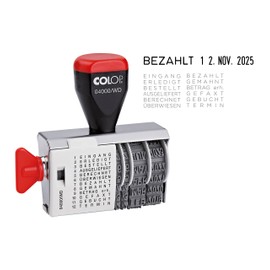 COLOP 108791 Date Stamp with date and Adjustable 12 Begriffe
