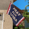 Pray For Alaska Flag Sign 4x6 Support Alaska Strong Flag