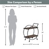 FirsTime & Co. Black and Brown Odessa Bar Cart, 2