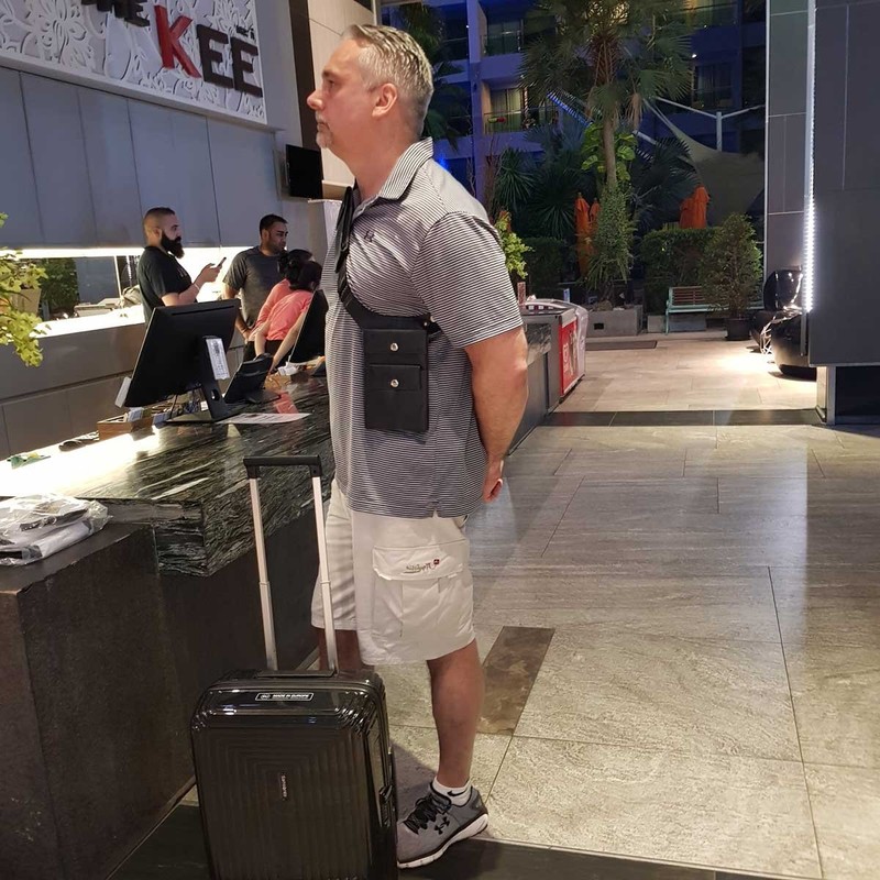 Real Leather Underarm Shoulder Holster Bag - Travel Organiser Wallet