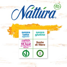 NATTURA Gallette di Riso Bio Ricoperte di Cioccolato Fondente, Snack Senza Glutine e Lattosio, Grande Fonte di Fibre, Prodotto Vegano, Confezione da 90 g