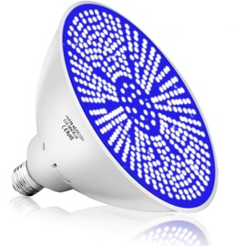 XIUBE 12V 36W LED Pool Bulb Ocean Blue Light, 4200lm 6500K Endless Dark Blue Color E26 Base Replacement for Incandescent Bulbs in Swimming Pool Light