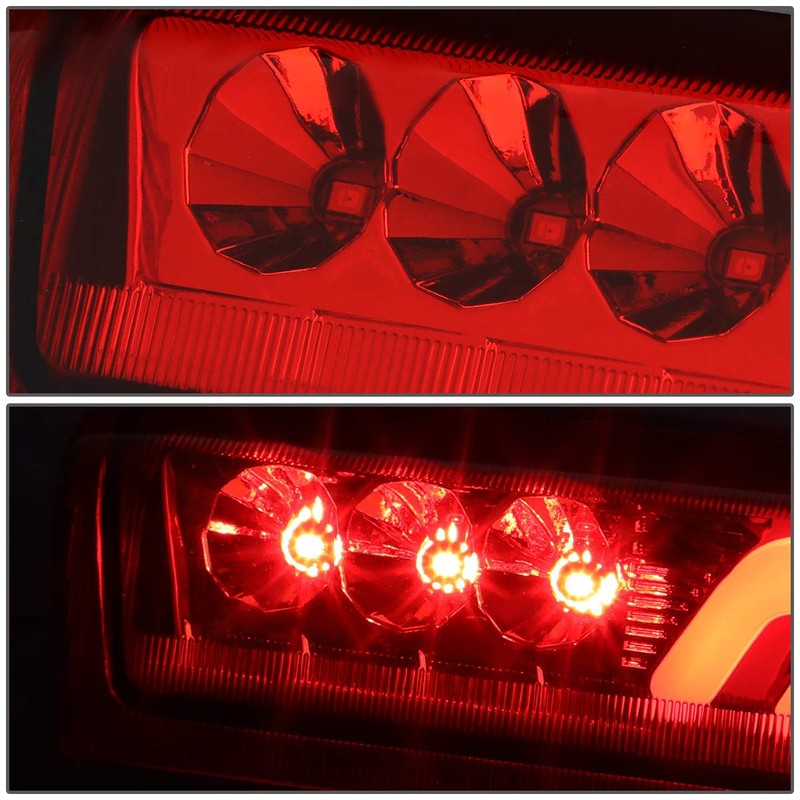 DNA Motoring 3BL-GMCD00-3D-LED-RD - Luz de freno trasera central de