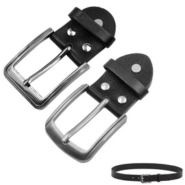Smomend 2pcs Single Belt Buckle Replacement for Black Leather Belt 3.8 cm, Belt Buckle Men Belt Buckles for Men, Nickel-Free Design, Universal Size, Stylish and Durable, black