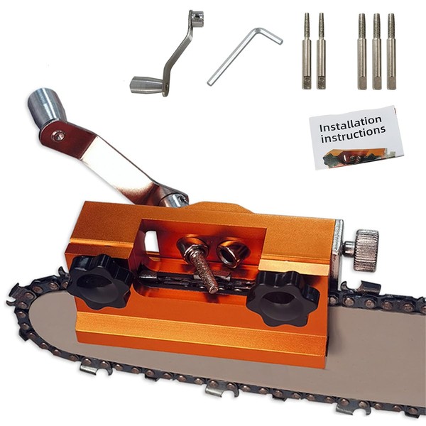 Chainsaw Sharpener, Chainsaw Sharpener with 3 Fine Grinding Head, Chainsaw Sharpener Sets for All Types of Chainsaws and Electric Saws