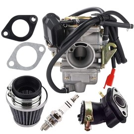 GY6 carburetor compatible with 150cc QMJ152/157 QMI152/157 4 Stroke Engines scooter ATV kart moped UTV 4 wheeler Kazuma Baja Kymco Taotao