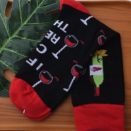 Wine Lover Gift Socks for Men Women Funny Wife Husband Valentines Day Gifts for Girlfriend Boyfriend Wine Lovers Birthday Gifts for Bestie Best Friend If You Can Read This Bring Me Wine Socks Cotton