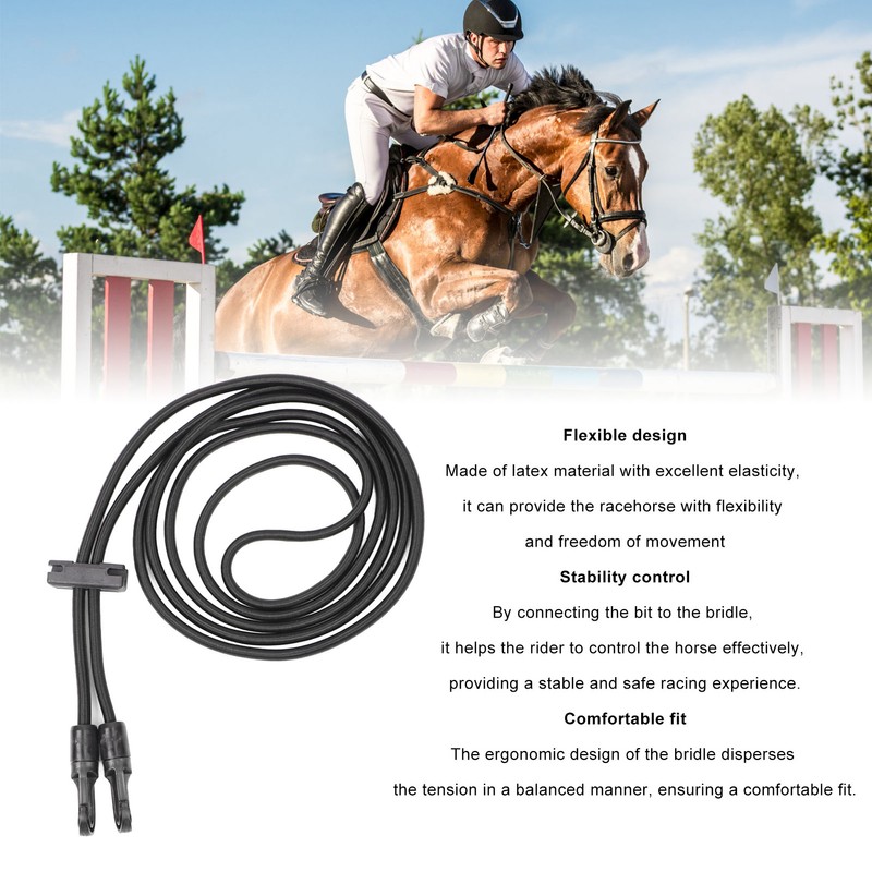 Horse Side Reins Horse Reins Elastic Neck Stretcher Adjustable Training