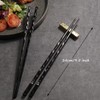 TOTKEN Chopsticks, 5 Pairs Reusable Black Dishwasher Safe Non-Slip Chopsticks