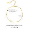 3.5mm Beads Anklet Gold, Women's Summer Barefoot Anklets Bracelets -