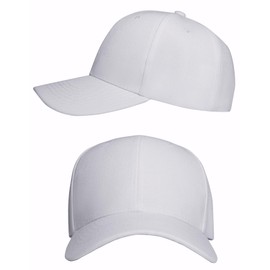 NebulaGlam Unisex Adjustable Baseball Cap, Cotton Sun Cap, Unisex Baseball Cap for Men and Women for Sports Travel Outdoor, B# White