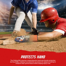 HolyElks Sliding Mitt,Baseball Sliding Mitt,Protective Baserunning Sliding Gloves,Baseball Protective Equipmen,Youth and Adult Sizes,Left + Right Hand,Hand Protector for Running (Corgi, Youth)