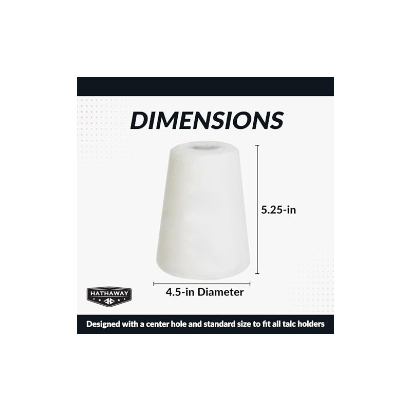 Hathaway Silver Cup Cone Talc Chalk, White