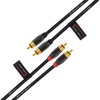18 Foot RCA Cable Pair - Gotham GAC-4/1 (Black) Star-Quad