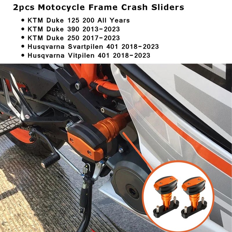 Duke 125 390 2013-2023 Frame Sliders Motorcycle Engine Crash Protection