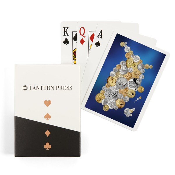 Lantern Press Philadelphia, Pennsylvania, Coin Map (52 Playing Cards, Poker