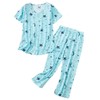 American Trends Pajama Sets for Women Cotton Sleepwear Short Sleeve
