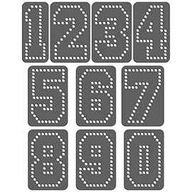 Rhinestone Genie Font-Sports Block Numbers 3" Magnetic Rhinestone Template, Black