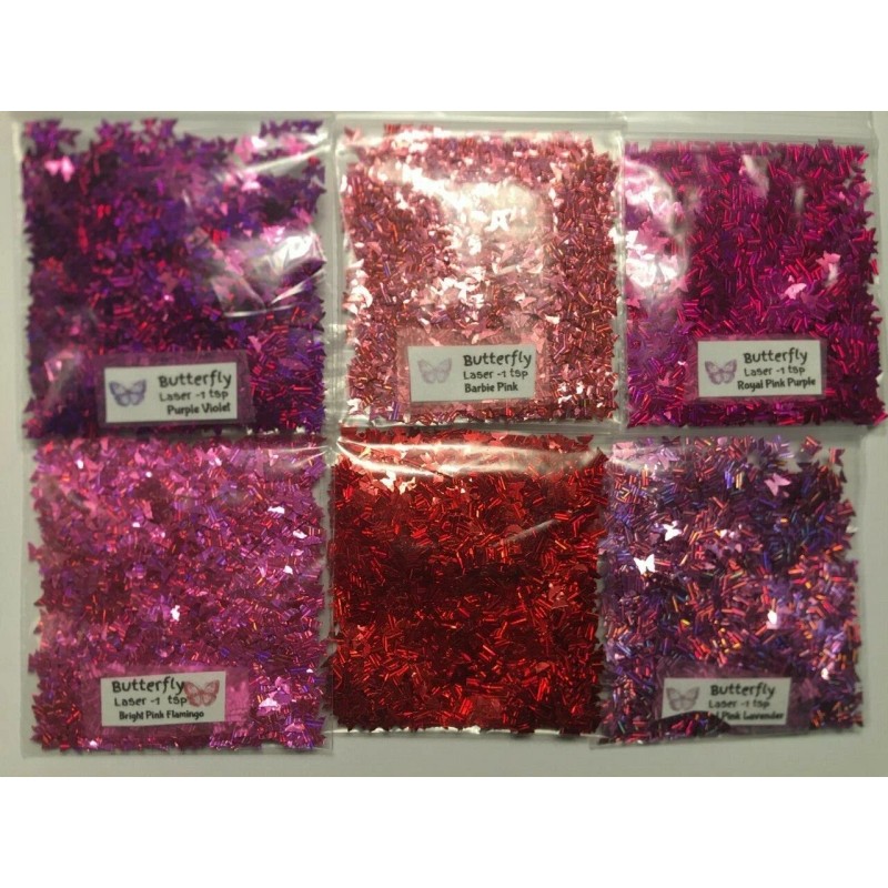 the glitters world V-Day Solvent Resistant LOVE BUTTERFLY shape-Laser-Gl -