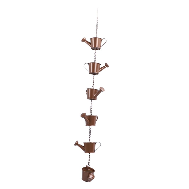 Rain Chain Watering Can Bucket Shaped Decorative 6 Cups Rainwater