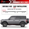 Mabett Pinch Weld Covers for Ford Bronco Accessories 2021 2022