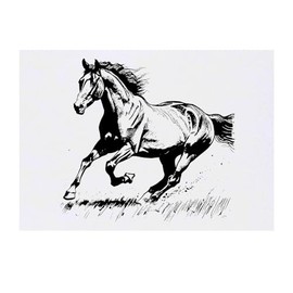 Large 'Horse Galloping' Temporary Tattoo (TO00071679)